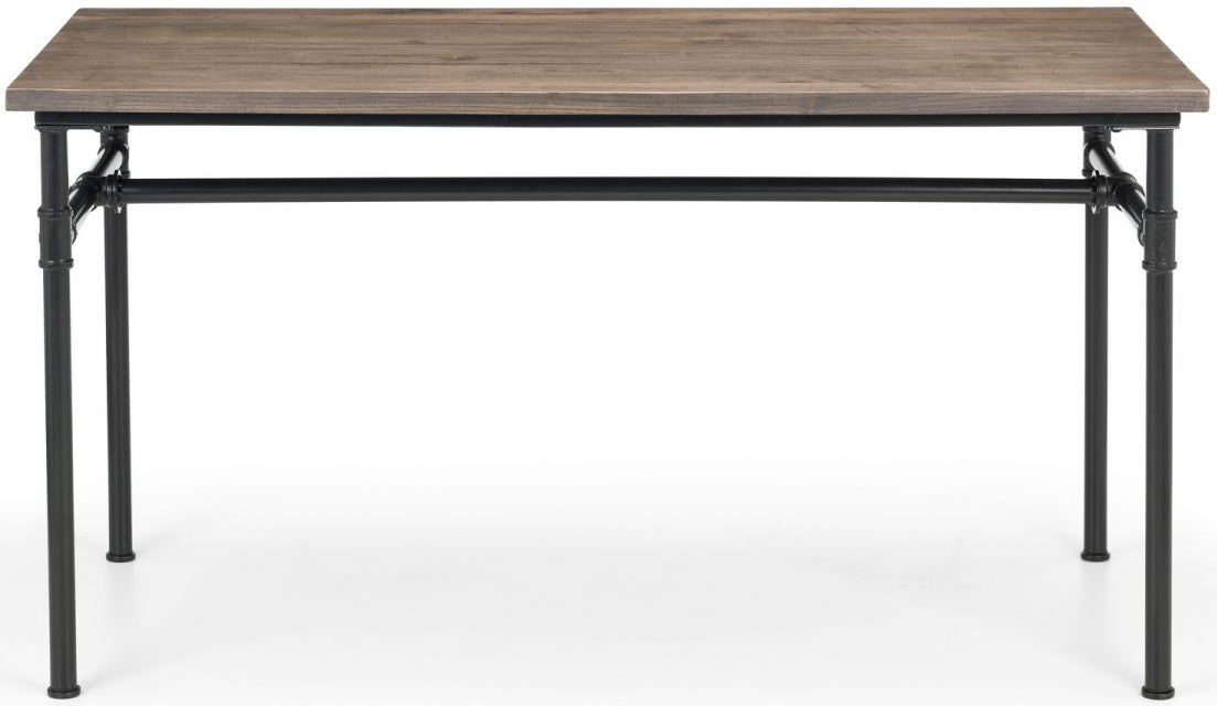 Carnegie Industrial Pipework Dining Table with 4 Monroe Chairs - Julian Bowen