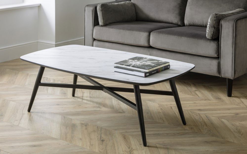 Caruso Marble Effect Coffee Table - Julian Bowen