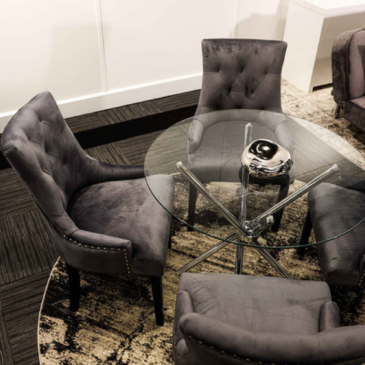 Casa Round Glass Dining Table - LPD