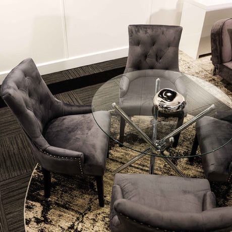 Casa Round Glass Dining Table - LPD