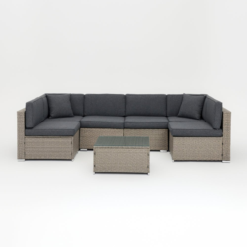Catina Rattan Modular Garden Furniture Set with Table - TGC