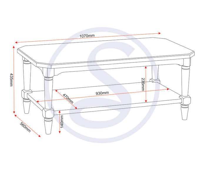Chantilly Coffee Table - Seconique