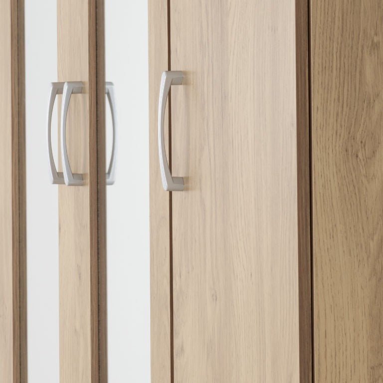 Charles 3 Door 2 Drawer Mirrored Wardrobe - Seconique