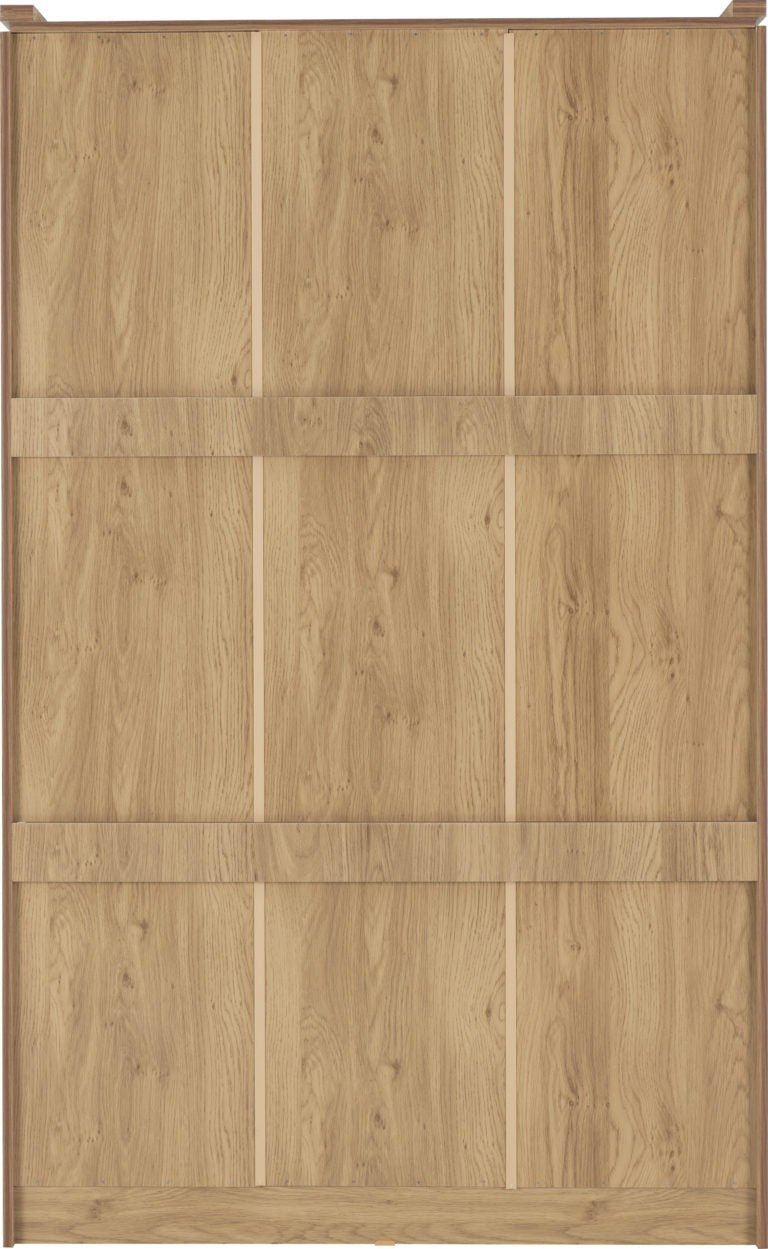 Charles 3 Door 2 Drawer Mirrored Wardrobe - Seconique