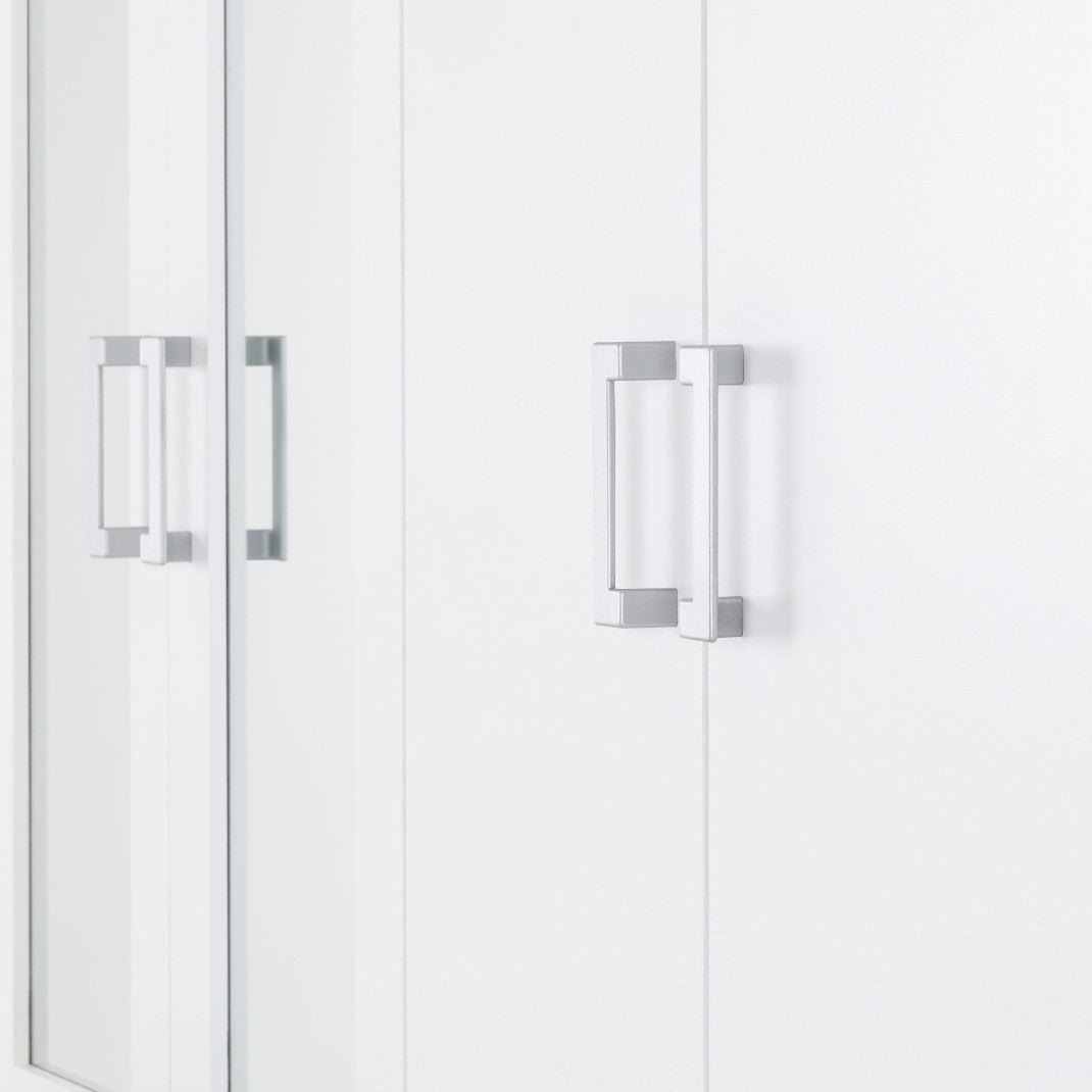 Charles 4 Door 2 Drawer Mirrored Wardrobe - Seconique