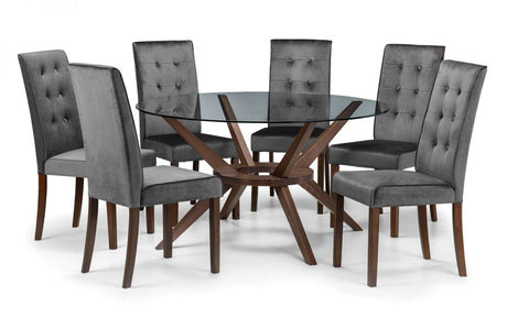 Chelsea Dining Set with 6 Madrid Chairs - Julian Bowen
