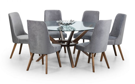 Chelsea Dining Table Set with 6 Huxley Chairs - Julian Bowen