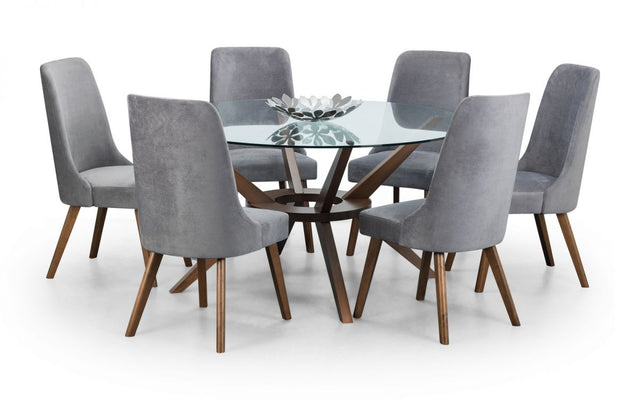 Chelsea Dining Table Set with 6 Huxley Chairs - Julian Bowen
