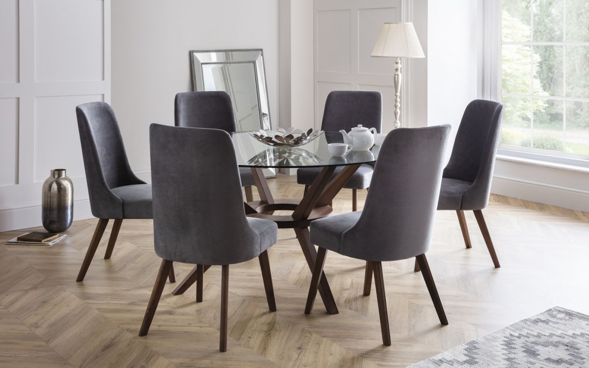 Chelsea Dining Table Set with 6 Huxley Chairs - Julian Bowen