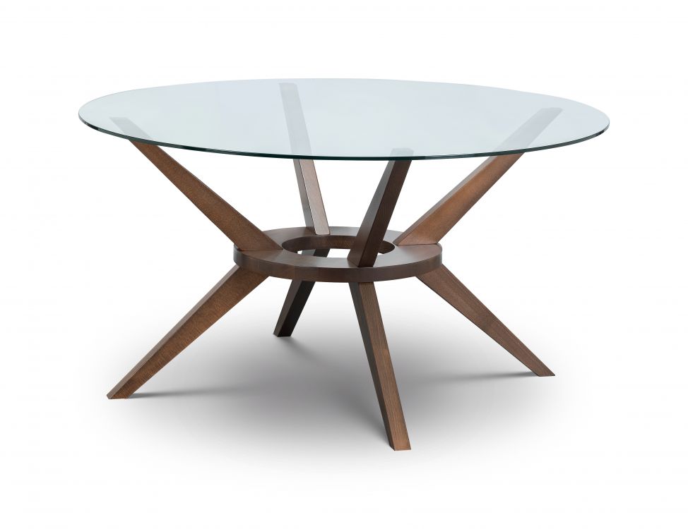 Chelsea Round Dining Table with 4 Veneto Dining Chairs - Julian Bowen