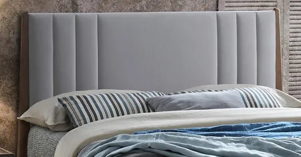 Cheslyn Fabric Headboard Bed Frame - Time Living