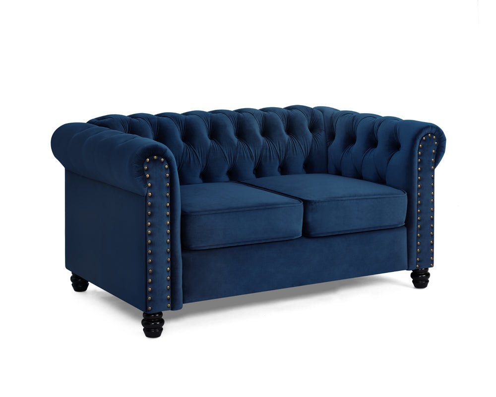 Chester Studded Velvet 2 Seater Sofa - TGC
