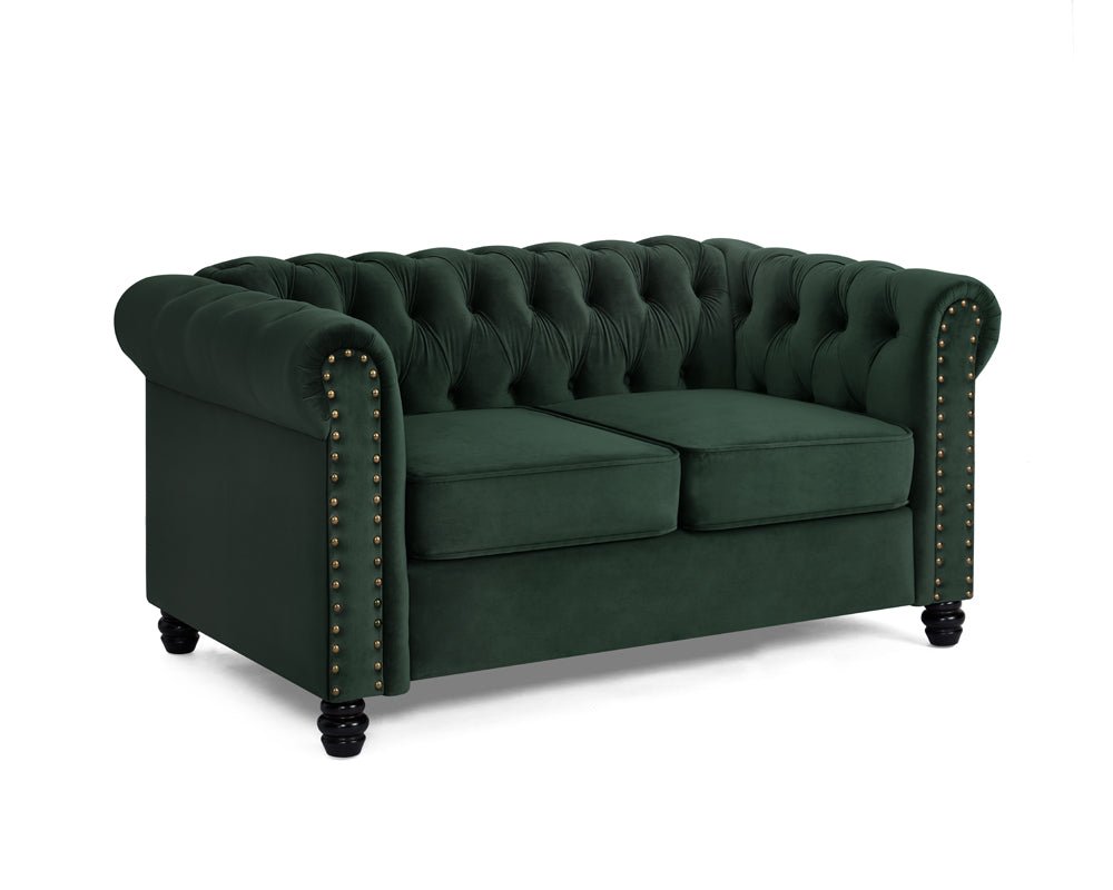 Chester Studded Velvet 2 Seater Sofa - TGC