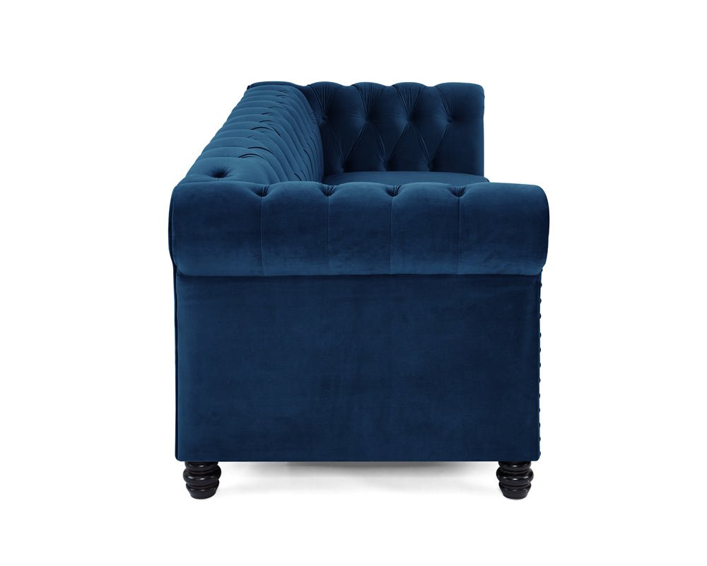 Chester Studded Velvet 3 Seater Sofa - TGC