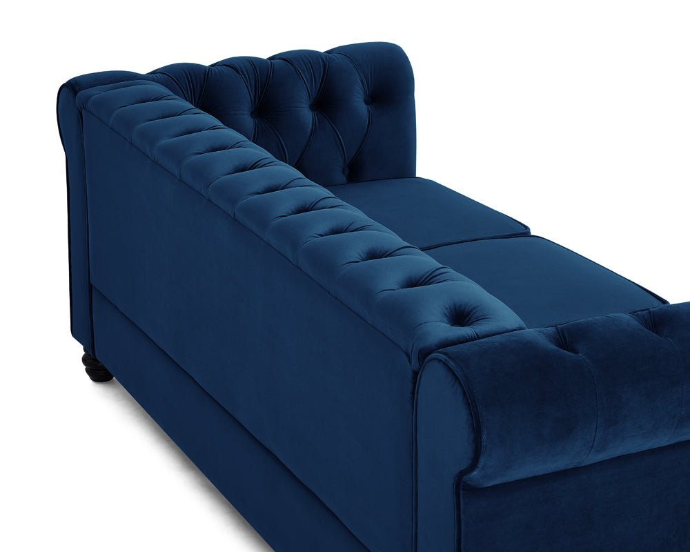 Chester Studded Velvet 3 Seater Sofa - TGC