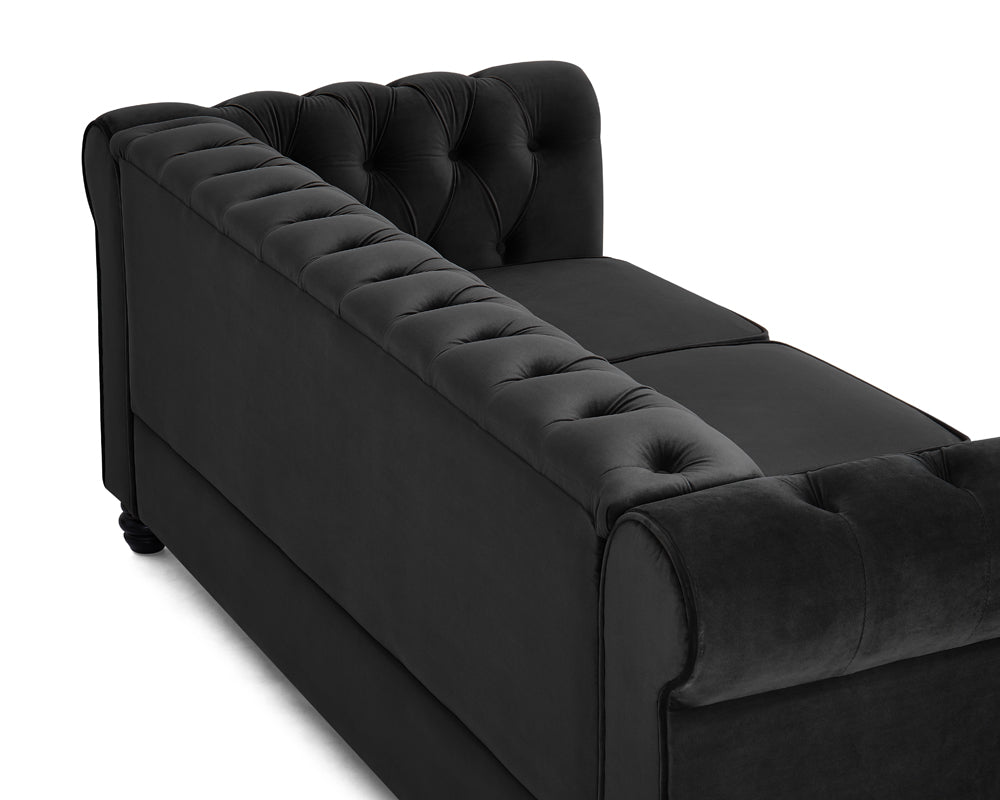 Chester Studded Velvet 3 Seater Sofa - TGC