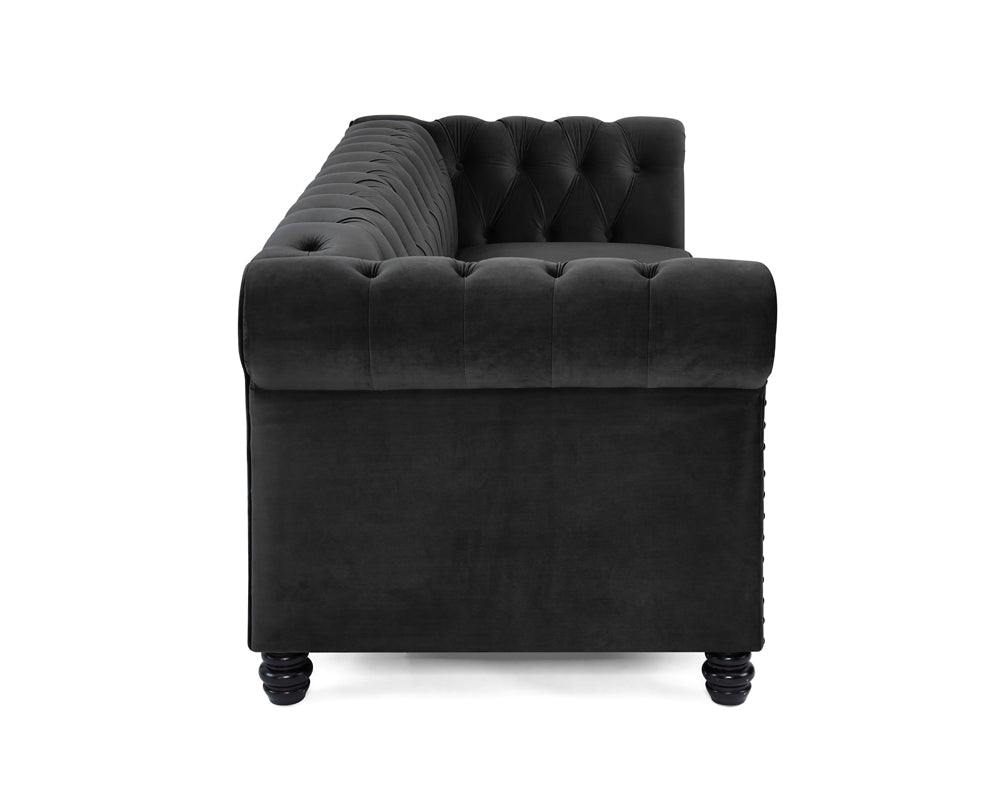 Chester Studded Velvet 3 Seater Sofa - TGC