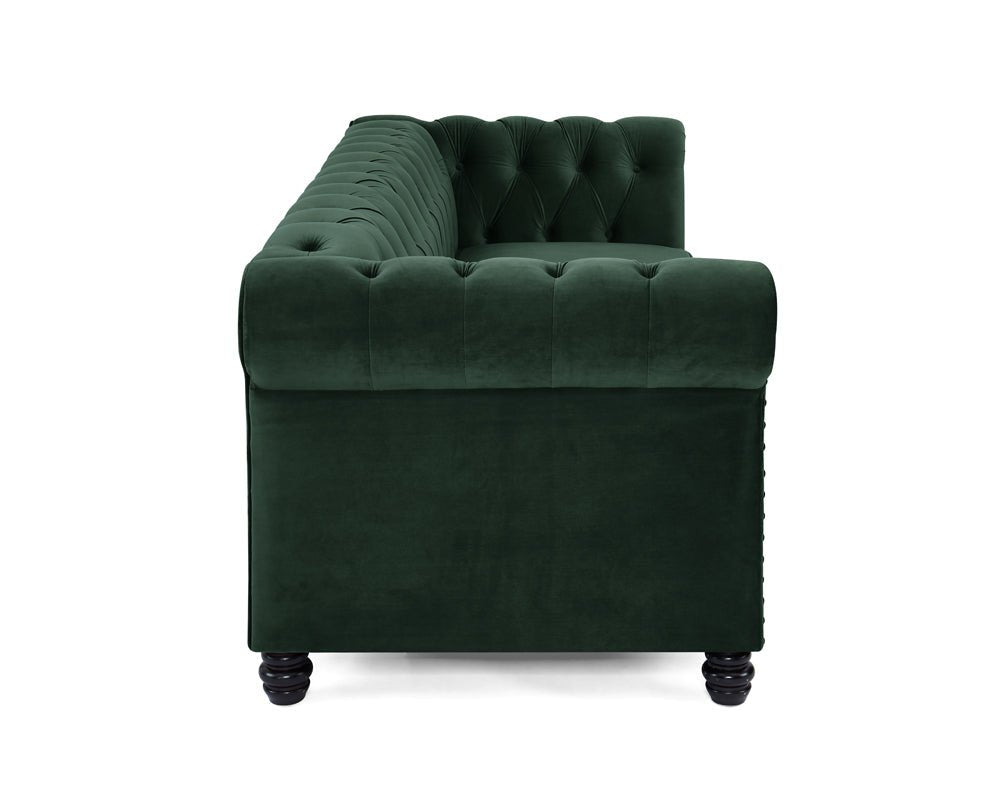 Chester Studded Velvet 3 Seater Sofa - TGC