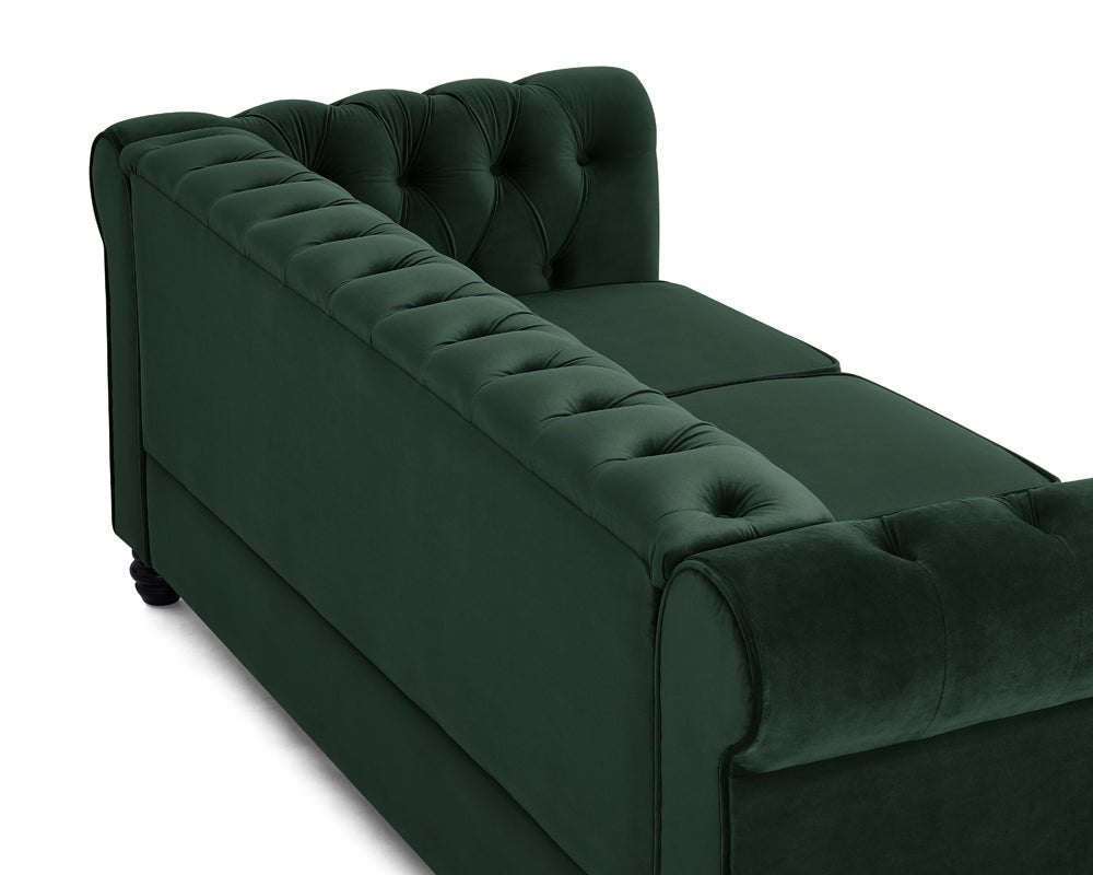 Chester Studded Velvet 3 Seater Sofa - TGC