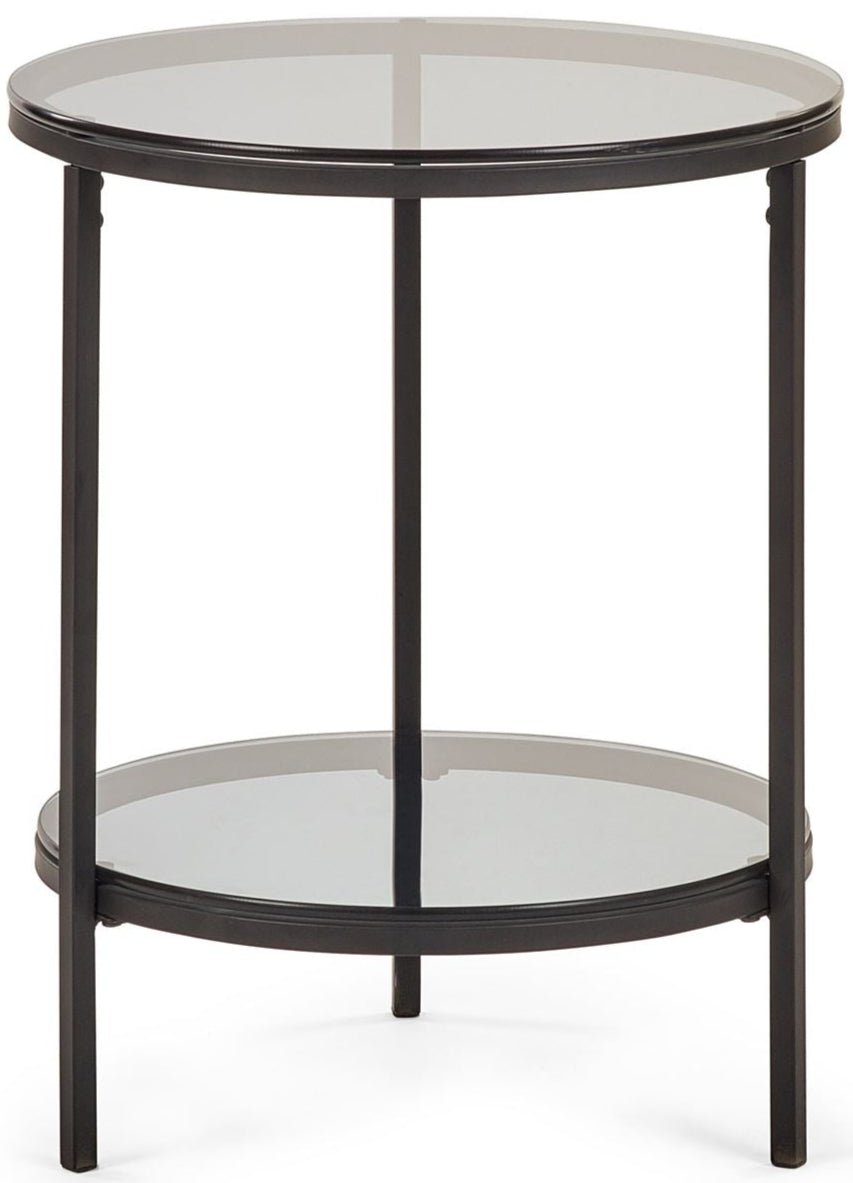 Chicago Circular Lamp Table With Shelf - Julian Bowen