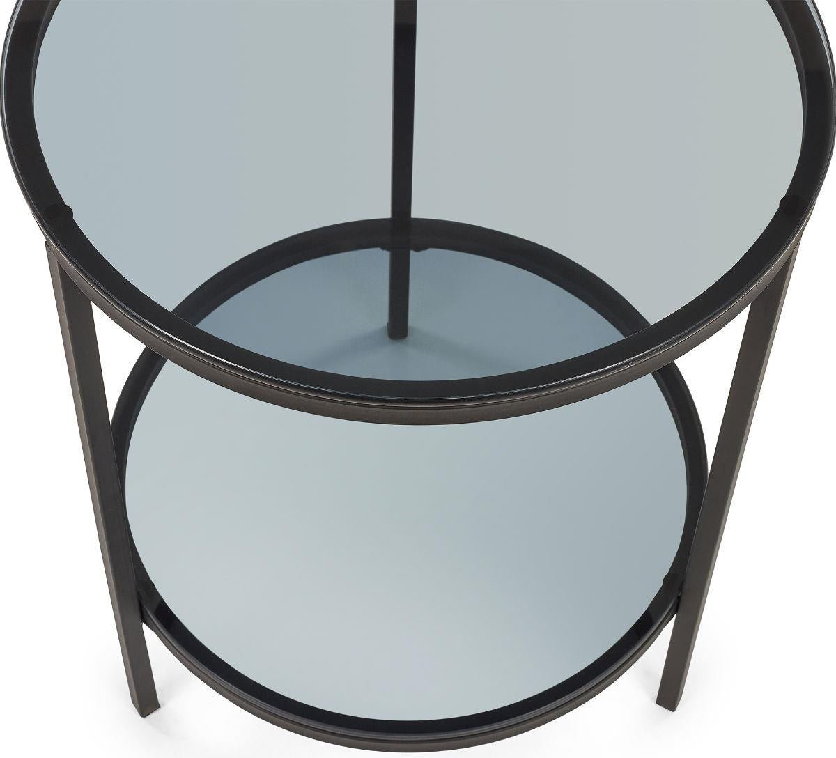 Chicago Circular Lamp Table With Shelf - Julian Bowen