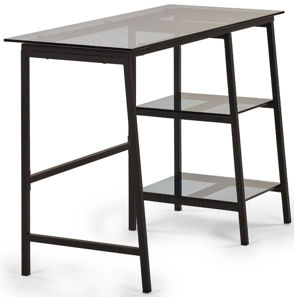 Chicago Smoked Glass Desk - Julian Bowen