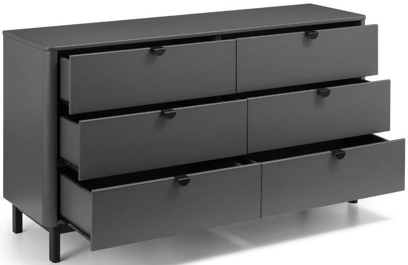 Chloe 6 Drawer Wide Chest - Julian Bowen