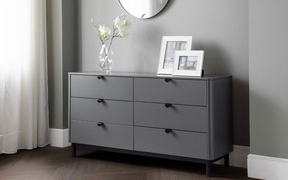 Chloe 6 Drawer Wide Chest - Julian Bowen