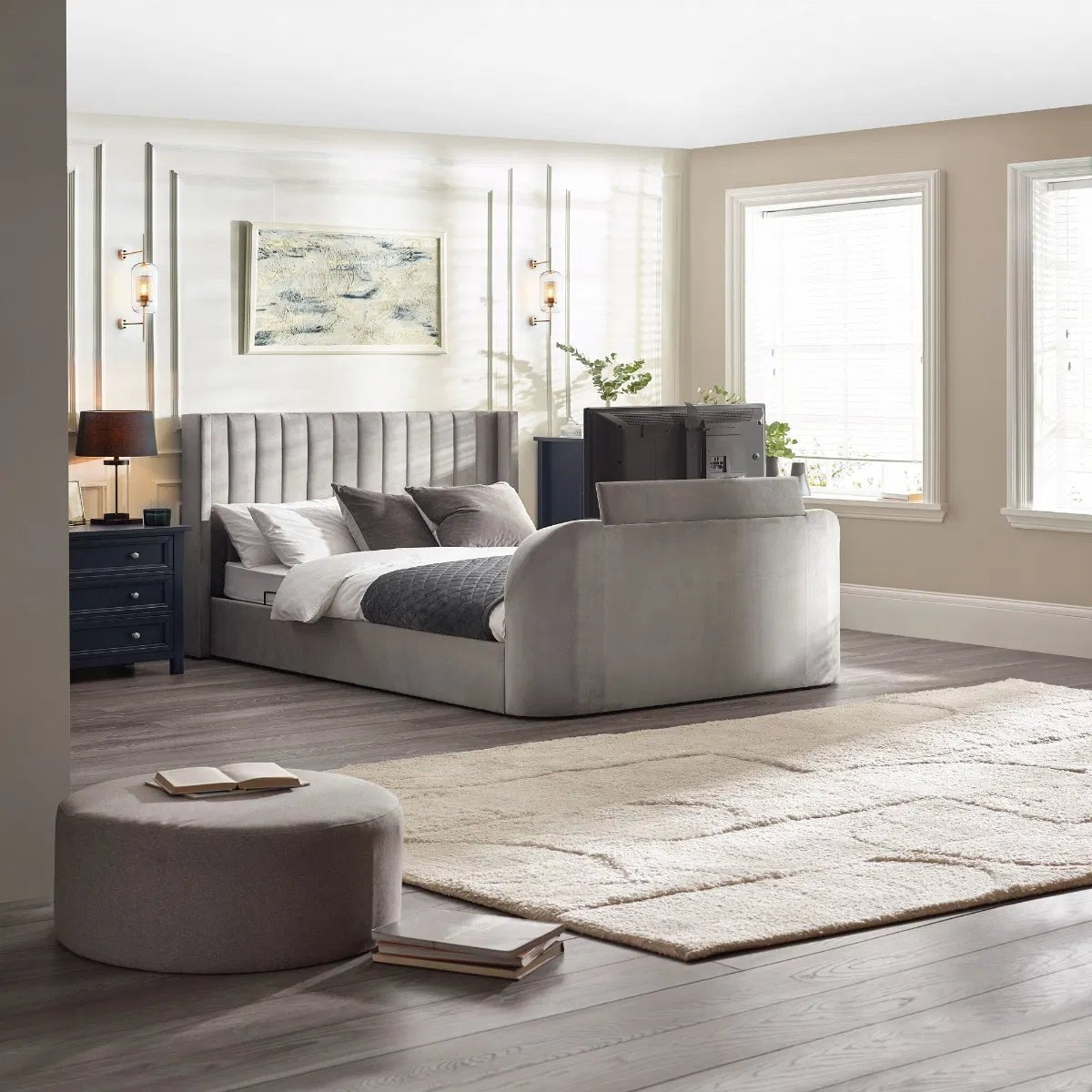 Clara Ottoman Side Lift TV Bed Frame - Julian Bowen