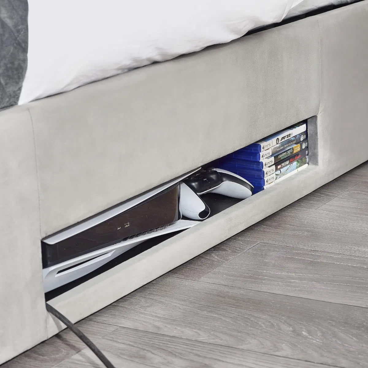 Clara Ottoman Side Lift TV Bed Frame - Julian Bowen