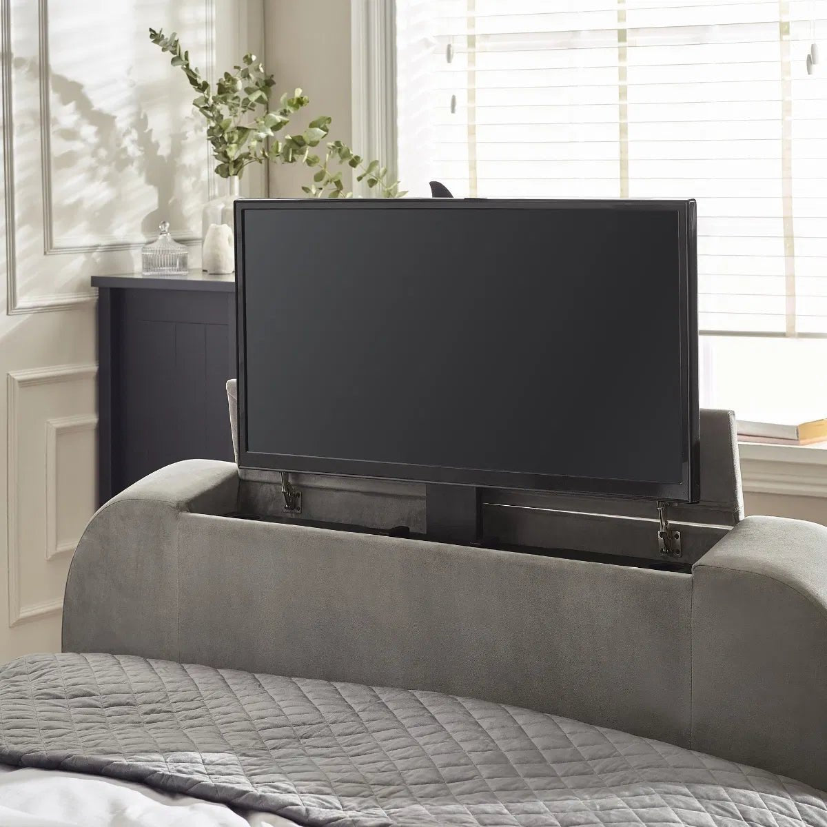 Clara Ottoman Side Lift TV Bed Frame - Julian Bowen