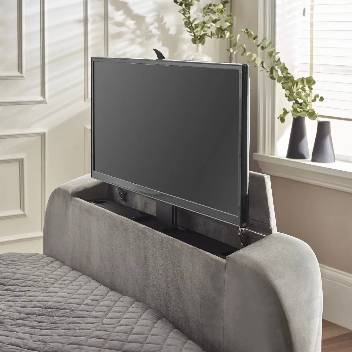 Clara Ottoman Side Lift TV Bed Frame - Julian Bowen