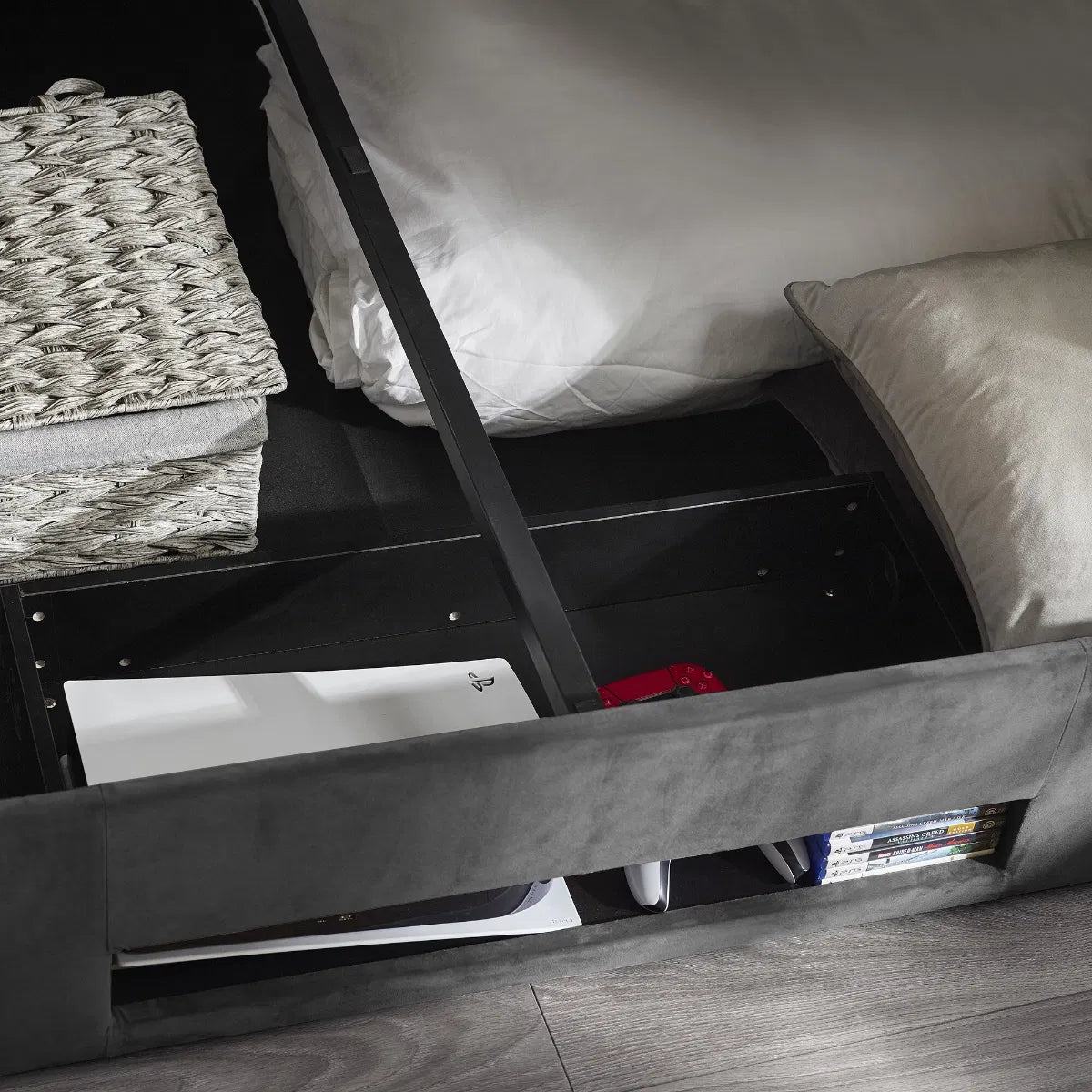 Clara Ottoman Side Lift TV Bed Frame - Julian Bowen