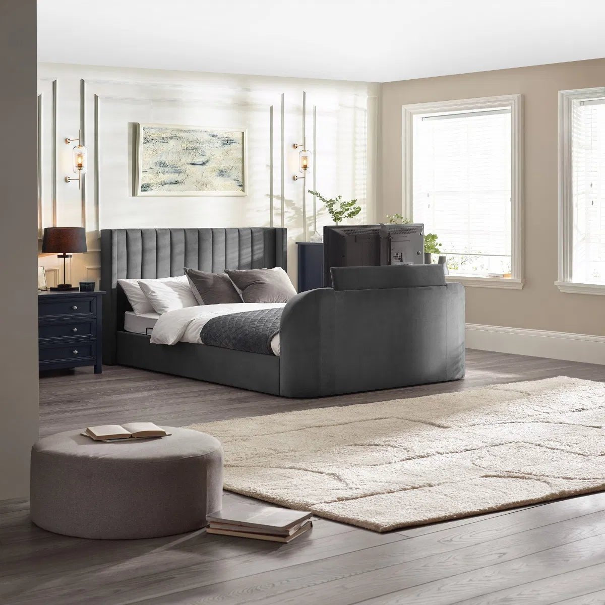 Clara Ottoman Side Lift TV Bed Frame - Julian Bowen