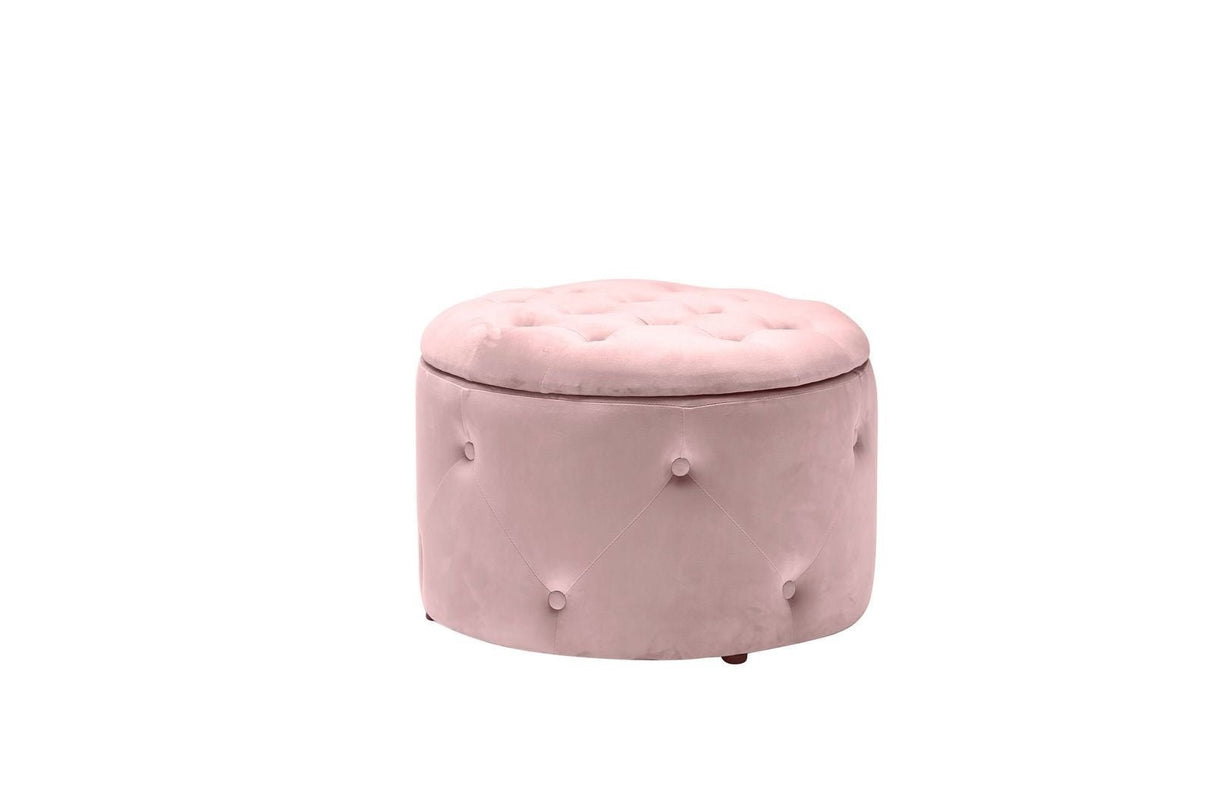 Cleo Pink Storage Pouffe - LPD