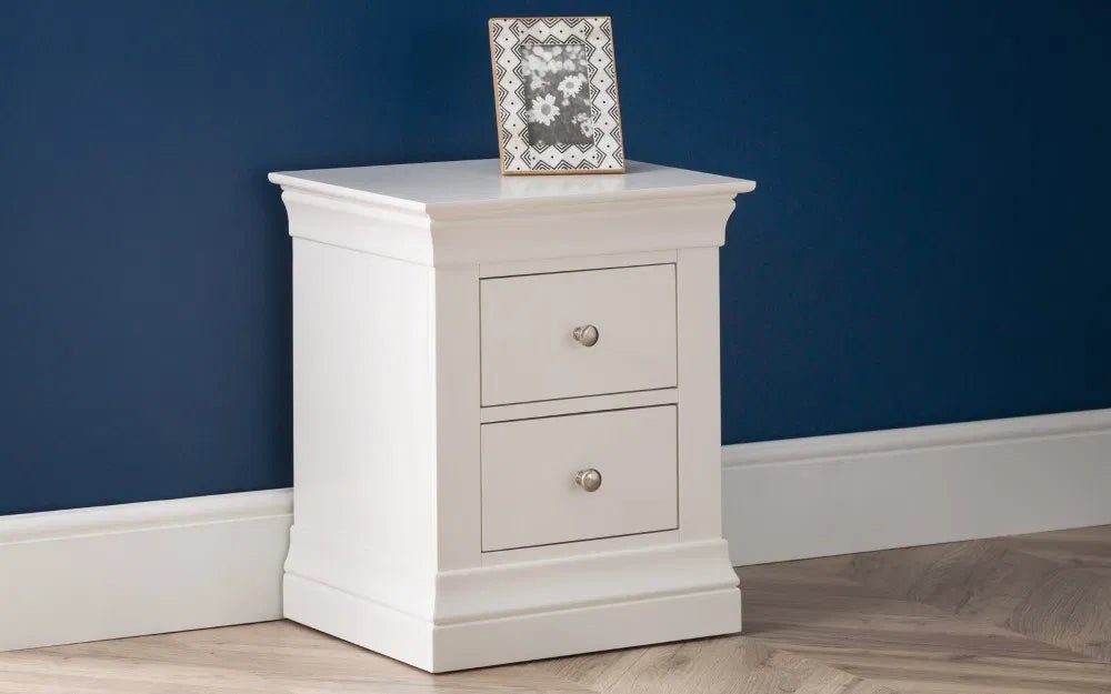 Clermont 2 Drawer Bedside Table - Julian Bowen