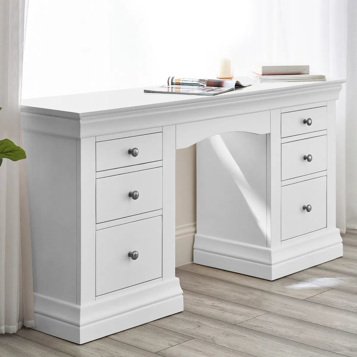Clermont 6 Drawer Dressing Table - Julian Bowen