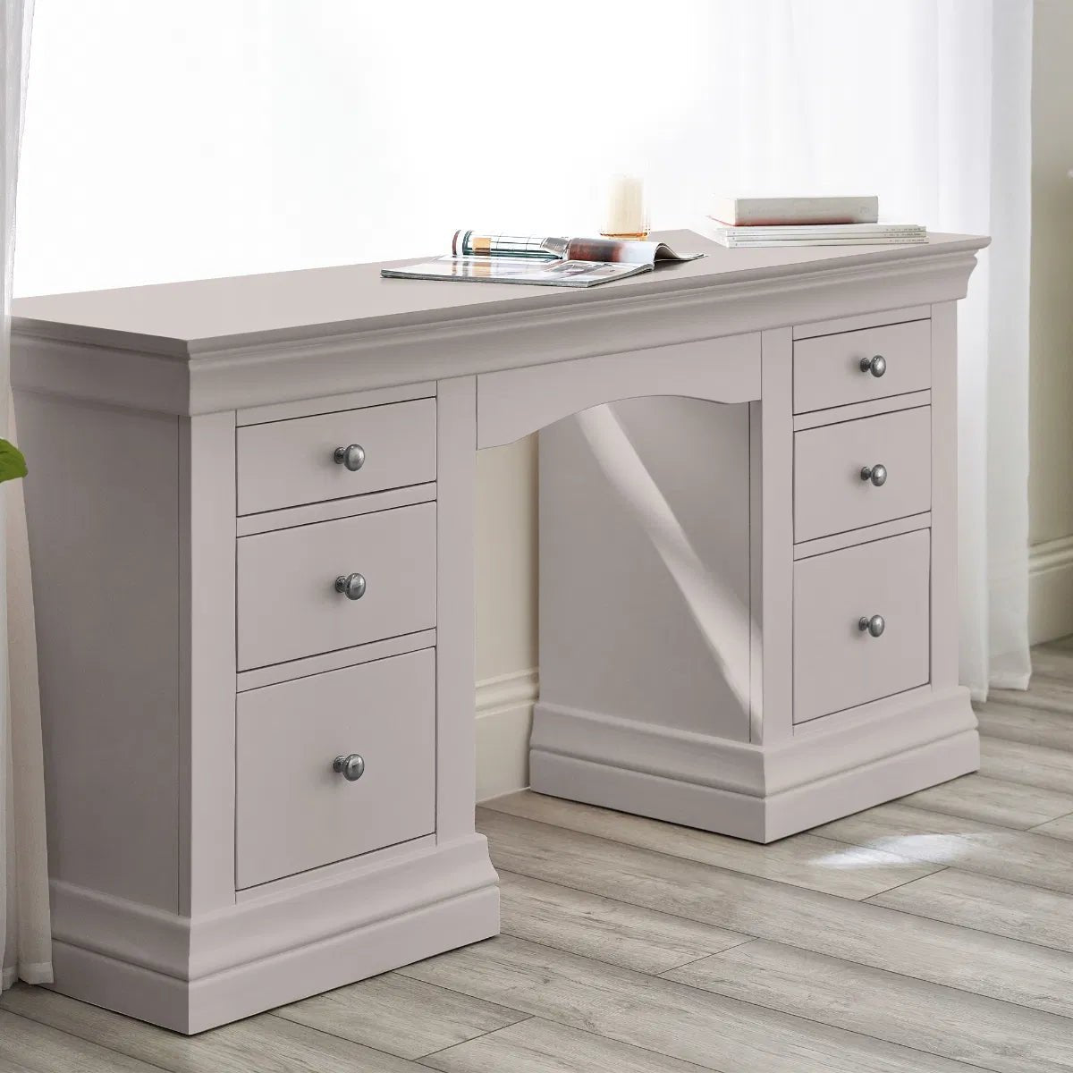 Clermont 6 Drawer Dressing Table - Julian Bowen