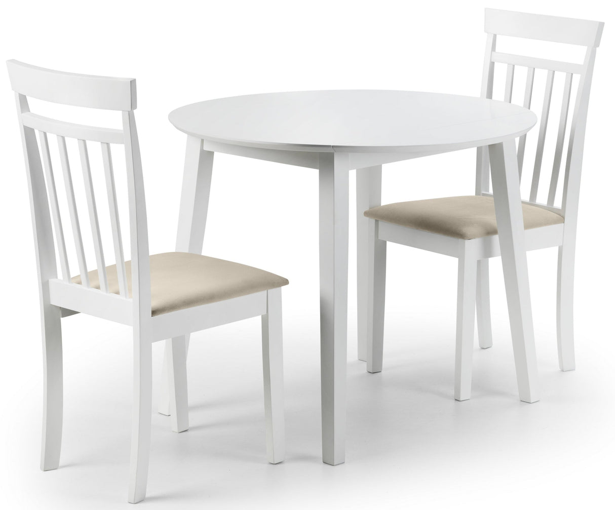 Coast Dropleaf Space Saving Table and 2 Dining Chairs - Julian Bowen