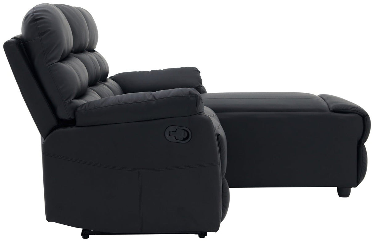 Colin Faux Leather 3 Seater Reclining Corner Sofa with Left Hand Chaise - TGC