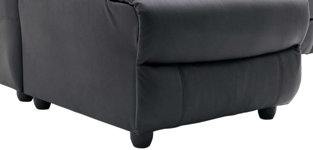 Colin Faux Leather 3 Seater Reclining Corner Sofa with Right Hand Chaise - TGC