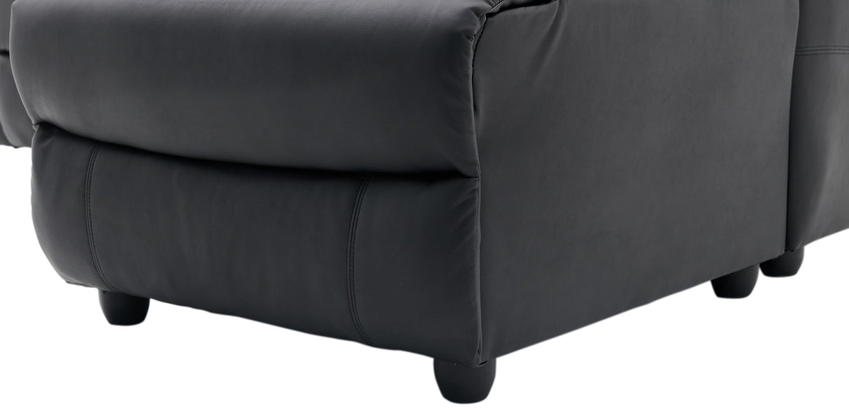 Colin Faux Leather 3 Seater Reclining Corner Sofa with Right Hand Chaise - TGC