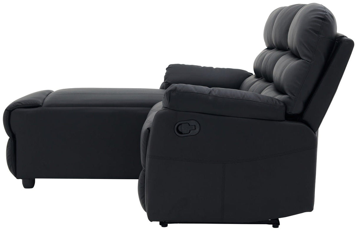 Colin Faux Leather 3 Seater Reclining Corner Sofa with Right Hand Chaise - TGC