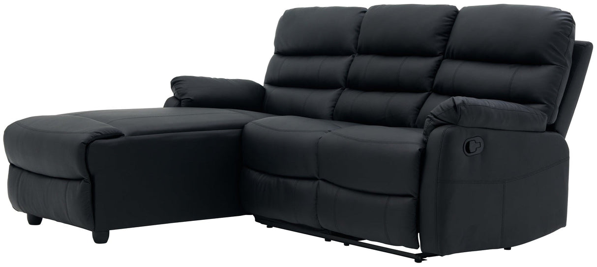 Colin Faux Leather 3 Seater Reclining Corner Sofa with Right Hand Chaise - TGC