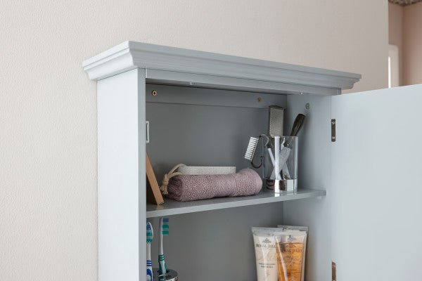 Colonial Grey Mirror Cabinet - GFW