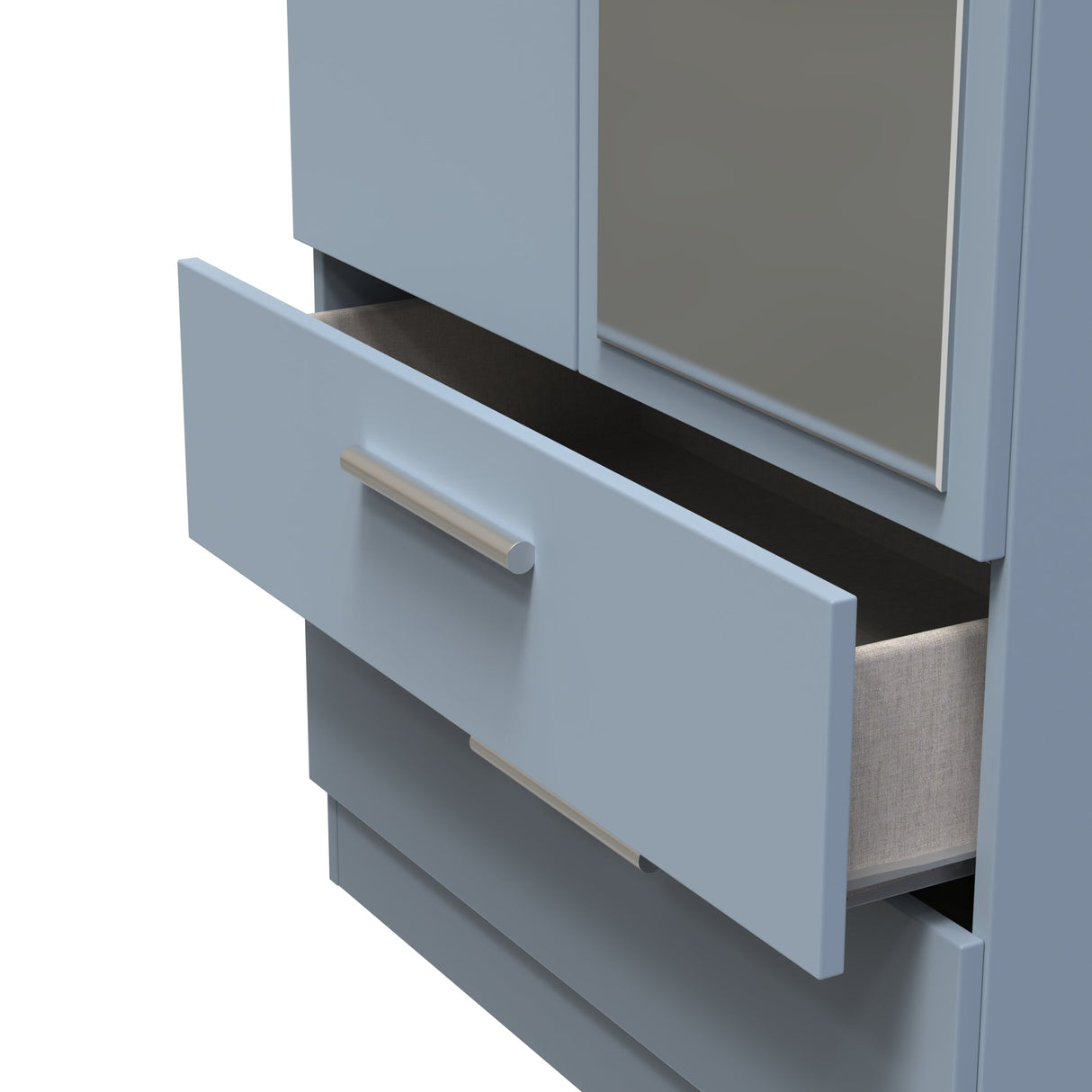 Contrast 2 Door 2 Drawer Mirrored Wardrobe - Welcome Furniture