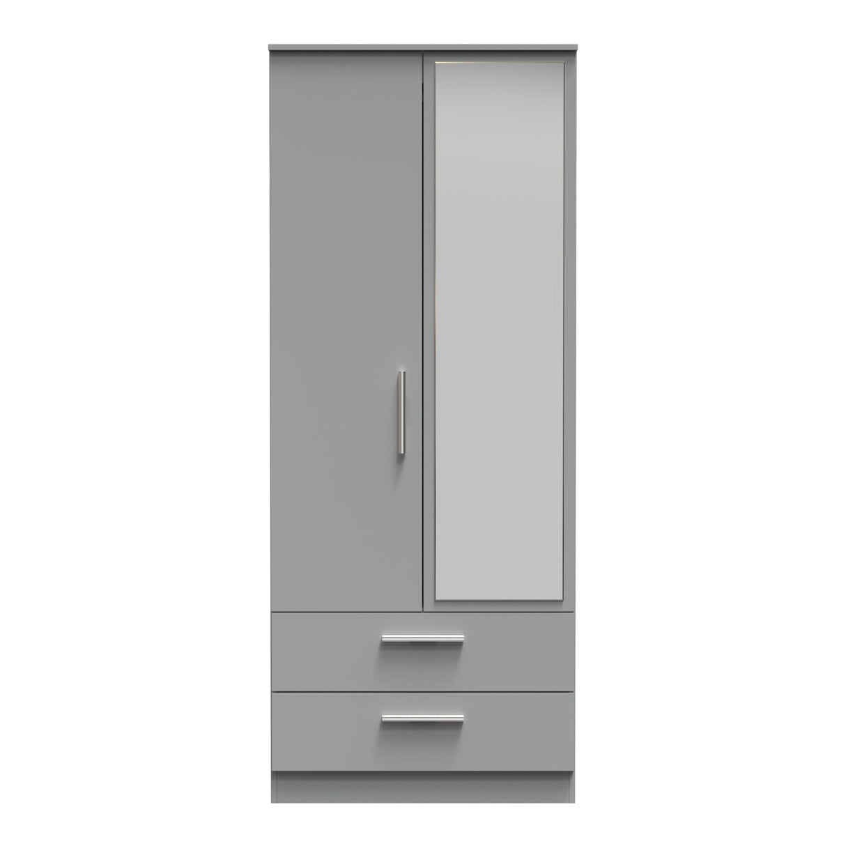 Contrast 2 Door 2 Drawer Mirrored Wardrobe - Welcome Furniture