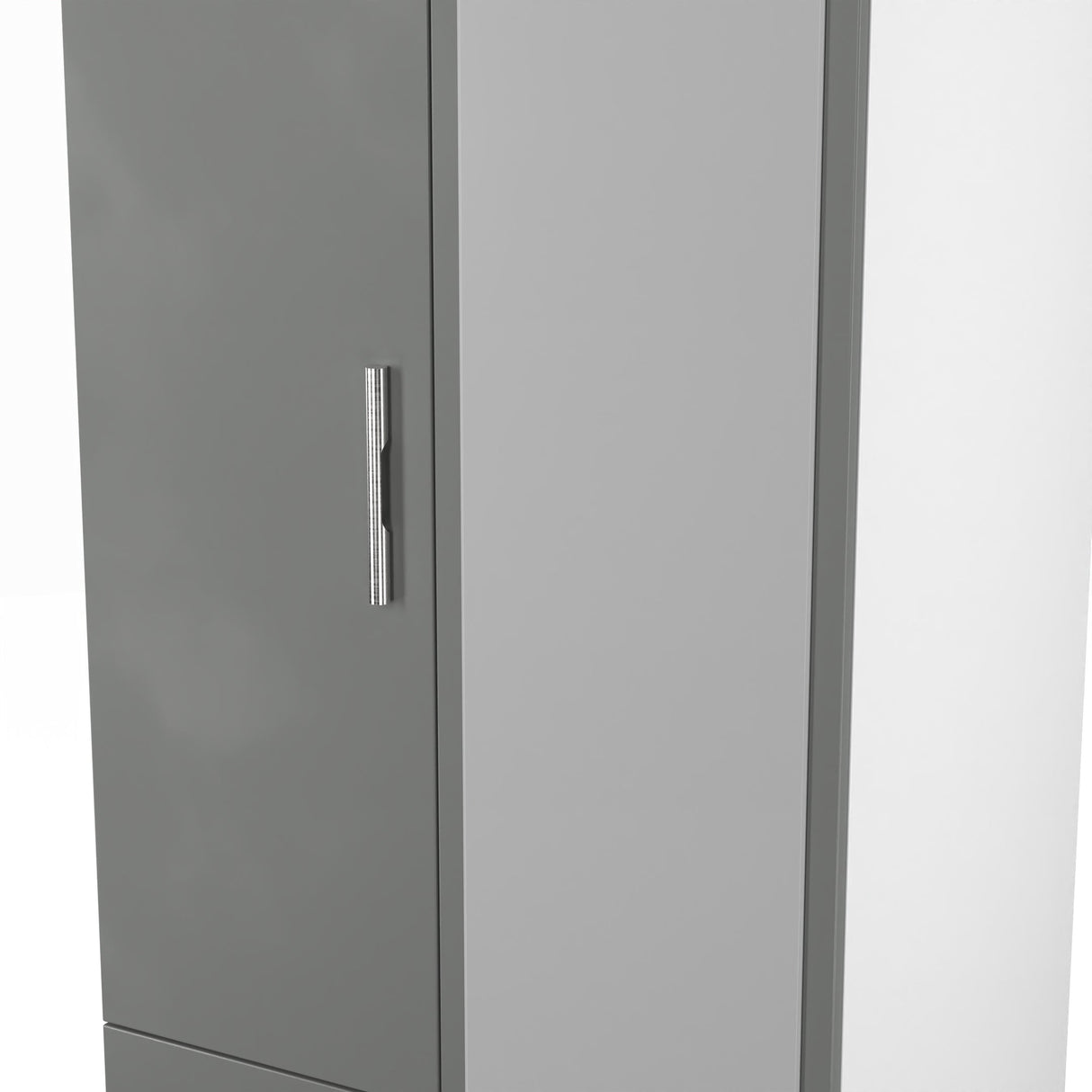 Contrast 2 Door 2 Drawer Mirrored Wardrobe - Welcome Furniture