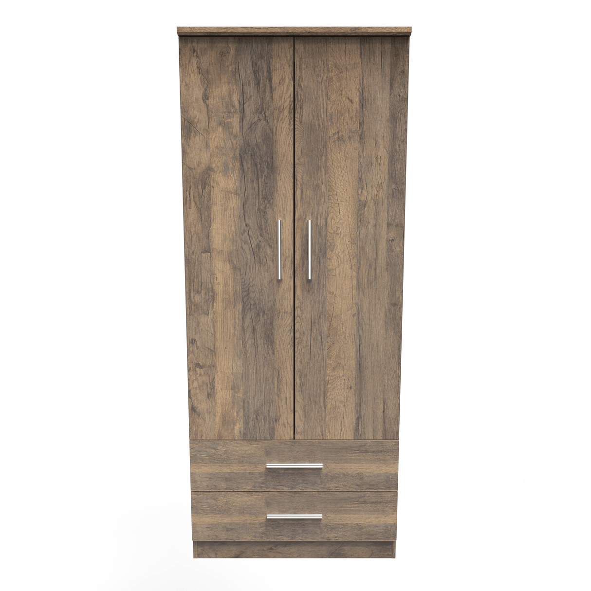 Contrast 2 Door 2 Drawer Wardrobe - Welcome Furniture