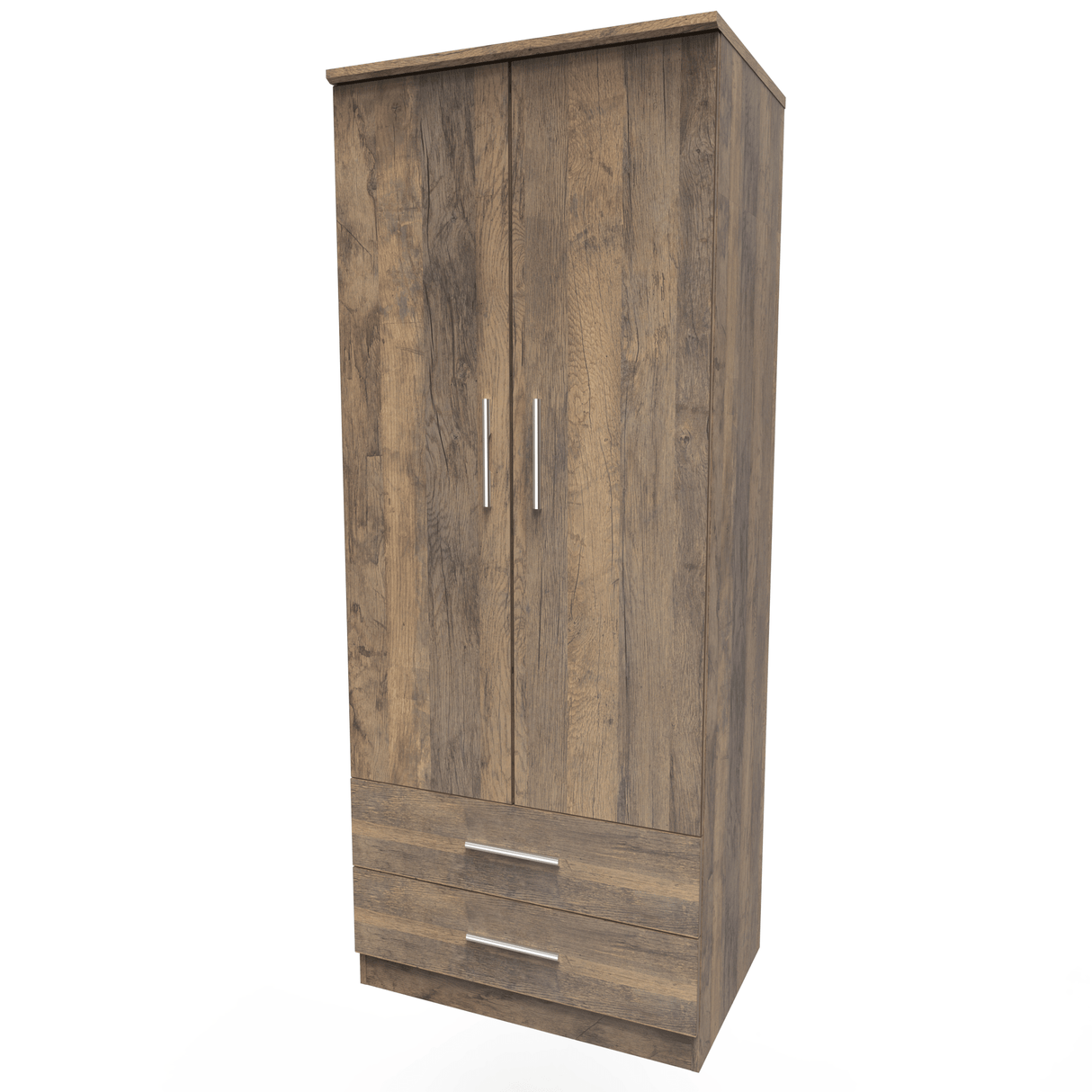 Contrast 2 Door 2 Drawer Wardrobe - Welcome Furniture
